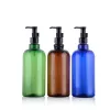 500ml Refillable Empty PET Plastic Pump Bottles Jars Containers for Makeup Cosmetic Bath Shower Toiletries Liquid Containers Leak Proof