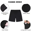 Mäns shorts Escatch Mens Swimming Trunks med kompressionsfoder 2 i 1 Quickdrry Gym Sports Shorts Swim Shorts med blixtlåsfickor Z0503