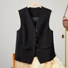 Parka Abito da lavoro formale Gilet Office Lady Gilet classico Primavera Autunno Beige Nero Giacche senza maniche corte 3XL Chalecos di grandi dimensioni