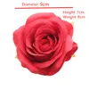 Decorative Flowers Wholesale 20Pcs 9cm Rose Pink Silk Flower Head Artificial Wedding Home Decoration Fake Faux