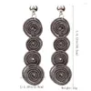 Studörhängen Fashion Spiral Wire Circular Bohemian Statement Double Drop African Jewelry