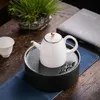 Articoli per il tè Pentola in metallo Cuscinetto Ghisa Tazza di fuoco Tavolo da tè in stile giapponese Kung Fu Set da tè Stoccaggio dell'acqua Piccolo vassoio da tè Teiere di argilla