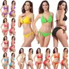 Bustiers korseler kadın mayo bikini 10 kat yaprakları moda seksi mayo set yüzme takım elbise kadınlar için yüksek bel banyo pjmp