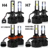 H7 LED Car farol 20000lm 3570 CSP H4 6000K HB3 HB4 9005 9006 H8 H11 H9 LED LED 12V MINI AUTOMENTO AUTO