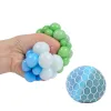 6.0 cm tricolor squishy boll fidget leksak mesh squish druvkulan roliga squeeze leksaker stress anti stress venting bollar lättnad dekomprimering leksaker ångest