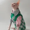 Одежда осенне-зимняя одежда для котят Devon Rex Conis, вязаный свитер с v-образным вырезом для лысых кошек, одежда для сфинкса для кошек, одежда для кошек сфинкса
