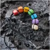 Bedelarmbanden Irregar Rainbow Stone Zeven Chakras genezende kralen geweven armband vrouwen mannen energie boeddha sieraden drop levering dh0gg