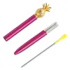 Ny designer Creative Pineapple Head Metal Ball Point Pennor Fashion Luxury Pen Chrismas Gift Wedding Office School Wrinting Tool