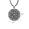 Hangende kettingen Vegvisir IJslandse magische staaf kompas ketting viking bescherming amulet sieraden