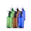 500ml Refillable Empty PET Plastic Pump Bottles Jars Containers for Makeup Cosmetic Bath Shower Toiletries Liquid Containers Leak Proof