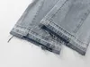 jeans blu chiaro lavati in profondità a tubo dritto firmati Gary per pantaloni da uomo e da donna