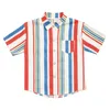 Camisetas masculinas 2023 Crianças de verão meninos Camisa havaiana Tops de algodão Manga curta Colo