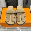 piattaforma sandalo di design H scivoli donna sandalo uomo scarpe pantofola fondo spesso infradito estate piatto sandali da spiaggia casual vera pelle di alta qualità con scatola 10A