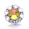 Charms Colorf Rainbow Crystal Vintage Sier Col Snap Button Women Sieraden Regatone 18mm metalen snaps Knopen Diy Bracelet DHF4X