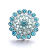 Charms atacado Snap Button Jewelry Conclusões Crystal Imitated Pearl Beads Rhinestone 18mm Metal Snaps Buttons