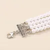 Chains Elegant Light Luxury Three-layer Pearl Collar Necklace Trend Jewelry Fashion Woman Leisure Birthday Party Gift
