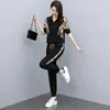 Frauen Zweiteilige Hosen Mode Lässige Sportbekleidung Sets 2023 Frühling Sommer Für Frauen Koreanische Lose Trainingsanzüge Sportanzüge