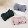 Hair Accessories 22pc/lot Cable Knit Bowknot Baby Headband Born Double Layer Cotton Headbands Infant Solid Color Kid Girls