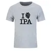 Camisetas masculinas Roupas de marca de verão eu amo camisa ipa homens de algodão casual manga curta de cerveja engraçada mans pálido camiseta de camiseta plus size size