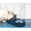 Tigela de alimentação para cães com suporte, dispensador automático de armazenamento de água para animais de estimação, tigela de comida para gatos, 2 em 1, recipiente de água à prova de respingos, elevado e removível