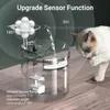 Leveranser Rojeco Cat Water Fountain Filter Automatisk husdjursvattendispenser för katttillbehör Autosensor Drinker för katt som dricker fontän