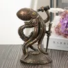 Objetos decorativos Figuras northeuins resina steampunk cthulhu viajante mecânico Octopus estatuetas simulação de maraceiros decoração da sala de estar 230503