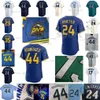 Uomo Donna Gioventù 44 Julio Rodriguez 2023 Maglia da baseball City Connect Ken Griffey Jr. Jarred Kelenic Seattle Jp Crawford Suzuki Ichiro