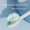 Autre brosse à dents électrique de l'hygiène orale sonore pour les adultes Brosse à dents ultrasoniques rechargeables Soins oraux IPX7 étanche avec une boîte de voyage de tête 6/8