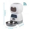 Radio 3.5L Automatisk husdjursmatare för katter WiFi Smart Swirl Slow Dog Feeder med röstinspelare stor kapacitet Timing Cat Food Dispenser