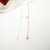 Anklets Simple Style Heart Charm Gold And Silver Color Plated Metal O Chain For Women Anklet Gift