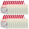 Gift Wrap 50 Pcs Tote Bag Bags Handles Christmas Party Favor Wrapping Bulk Reusable Grocery Shopping Clothing Xmas Present