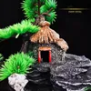 Dekorationer Fish Tank Landscaping Harts Rockery Aquarium Decoration Set Simulation Water Plant Simulation House Rockery Accessories Package