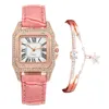 Wristwatches Good-looking Quartz Watch Bracelet Delicate High Accuracy Faux Leather Strap Wrist For Daily
