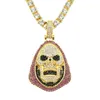 ketting voor herenketen Cuban Link Gold Chains Iced Out Sieraden Skull Head Pendant ketting enkele rij diamant met kettingpunk