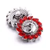 Charms grossist snap -knapp smycken fynd kristall påfågel sprider svans strass 18mm metall snaps knappar diy armband juvelerare dhhbs