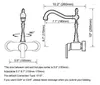 Rubinetti da cucina Rubinetto per lavabo in rame rosso antico Rubinetto per lavabo da bagno 360 Beccuccio girevole Miscelatore freddo Montaggio a parete Tnf937