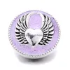 Charms Rhinestone Painting Wings Snap Button Heart Jewelry Findings 18Mm Metal Snaps Buttons Diy Bracelet Jewellery Wholesale Drop D Dhx75