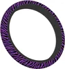 Housses de volant Zebra Print Purple Car Funny Black And Scale Universal Fit 15 pouces