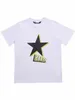 Tasarımcı Moda Giyim PA Tee Tişörtleri Palmes Angels Beş Köşeli Yıldız 3d Üç Boyutlu Mektup Baskı Yuvarlak Yaka Kısa Kollu 22'ler Gevşek Erkek Kadın Tişörtü