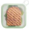 Dijkartikelen sets draagbare siliconen toast box herbruikbare sandwich voorkom lekkage lunch gemakkelijk te reinigen milieustroage