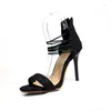 Sandals Plus Size High Heels Women Shoes Woman Summer Ladies Tie-up With Thin