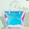 Storage Bags Beach Bag Clear Handbags Women Hologram Tote Pouch Stadium Womens Zipper Wallet