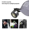 Multifunctional bright head lamp with magnet hook camping lamp cap clip lamp work light bicycle lamp Flashlight Mini USB rechargeable COB LED