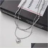 Colliers pendants Love Heart charme Collier de chaîne de clavicule pour femmes Party Gothic Dhgarden DHR3E