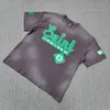 남성 Tshirts 개구리 드리프트 패션 세인트 마이클 빈티지 레트로 딱딱한 인쇄 대형 티 티 셔츠 남자 230503
