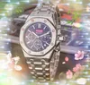 Top Brand Men Big Watch Cronómetro 42MM Movimiento de cuarzo importado Reloj Retro Dial de acero inoxidable Cierre sólido Super Chain Multi color relojes de pulsera accesorios regalos