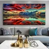 Stitch Sunset Landscape Diy Diamond Painting Kits 5D Diamond Embroidery Red Clouds Cross Stitch Art Living Room Bedroom Home Decor