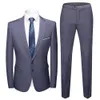 Herenpakken Blazers Fashion Men Blazer Sets Casual Business Solid Long Sleeve Slim Wedding Men Suite Coat Blazers Trouser Suits For Men Costume Homme 230503