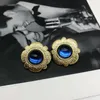 Boucles d'Oreilles Doux Bleu Opale Géométrique Mignon Styles Rétro Accessoires Pour Femmes