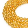 Perlen Natürliche Gelbe Citrine Kristallstein Rund Lose Für Schmuckherstellung DIY Halskette Armband Zubehör 15'' 6/8/10mm